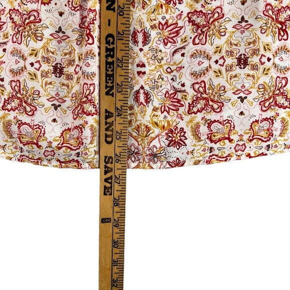 Lila Rose  Womens 1X Top Sleeveless Floral Multi Yellows Reds Off White - Picture 10 of 10